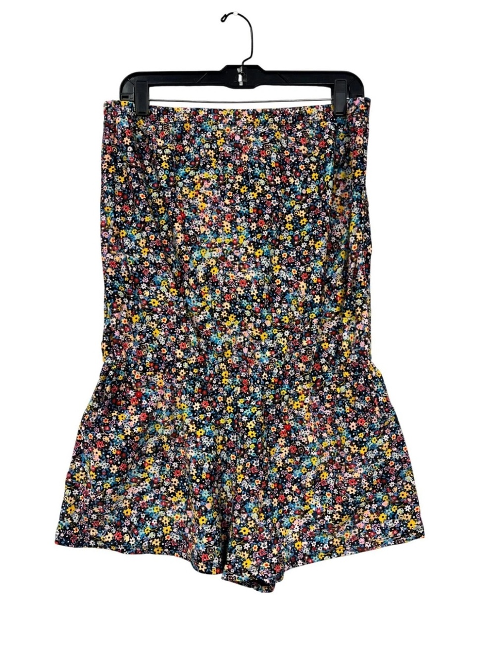 Shoshanna Floral Bandeau Swim Romper in Black Multicolor - Picture 4 of 12